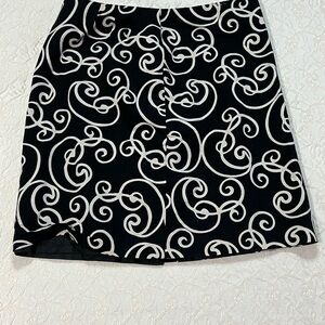 Ann Taylor Black and White Mini Pencil Skirt